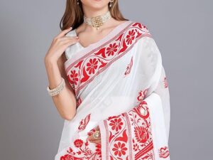 Niwaa Pure Dhakai Jamdani Saree With Jacquard Weaving Of Bird